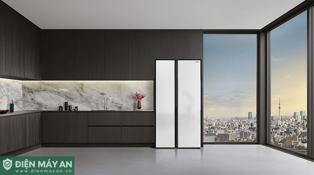 Tủ lạnh Hitachi Inverter 656 lít Side By Side HRSN9713ESMGWVN